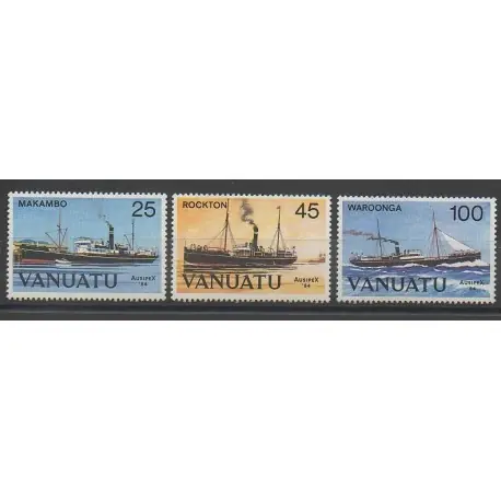 Nouvelle Collection Vanuatu - 1984 - No 699/701 - Bateaux