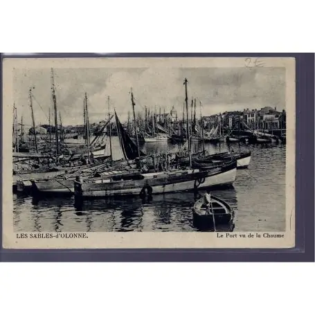 Carte postale 85 - Les Sables-d 'Olonne - le Port vu de la Chaume - Voyage - Dos divise Livraison Gratuite