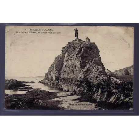 Vente Directe Carte postale 85 - Les Sables-d 'Olonne - Vers le puits d' enfer - la roche Pain-de-sucre