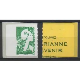 Remise Timbre de collection France - Autoadhsif 2358A Marianne de l'Avenir - Lettre Verte Autoadhsive Issue du Carnet Distributeur