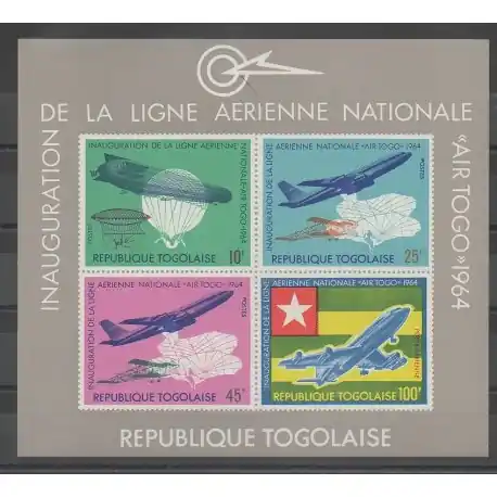 Togo - 1964 - No BF14 - Avions Authentique
