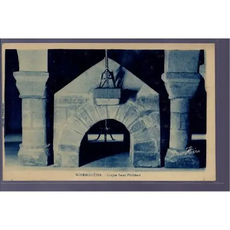 Carte postale 85 - Noirmoutier - Crypte Saint-Philibert - Non voyage - Dos divise Promotion Saisonnière