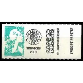 Timbre de collection France - Autoadhsif 2362 Marianne de l'Avenir - Lettre Service Plus Roulette Autoadhsive Solde