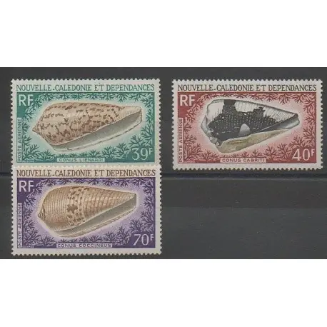 Original Nouvelle-Calédonie - Poste aérienne - 1968 - No PA98/PA100 - Coquillages