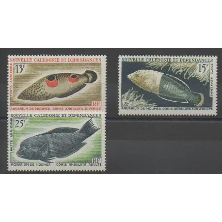 Nouvelle-Calédonie - Poste aérienne - 1965 - No PA81/PA83 - Poissons Nouveauté
