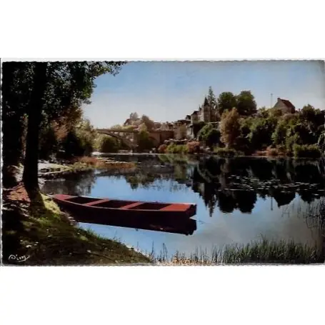 Carte postale 86 - La roche-posay-les-Bains - Reflets sur la creuse - Voyage - Dos divise Prix Cassé
