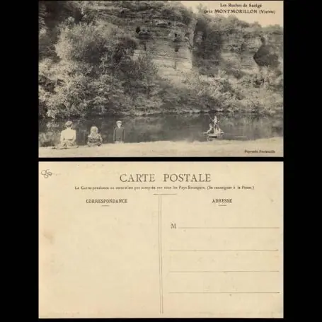 Carte postale 86 - Les roches de Saulge pres Montmorillon Commande En Gros