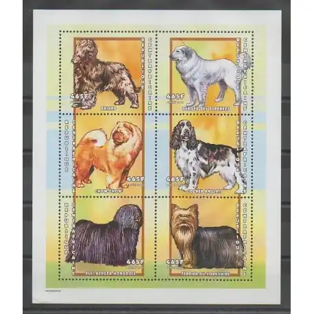 Centrafricaine (République) - 2001 - No 1769/1774 - Chiens Exclusif