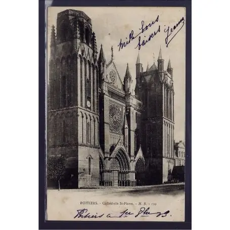 Artisanat Carte postale 86 - Poitiers - La Cathedrale St-Pierre - Voyage