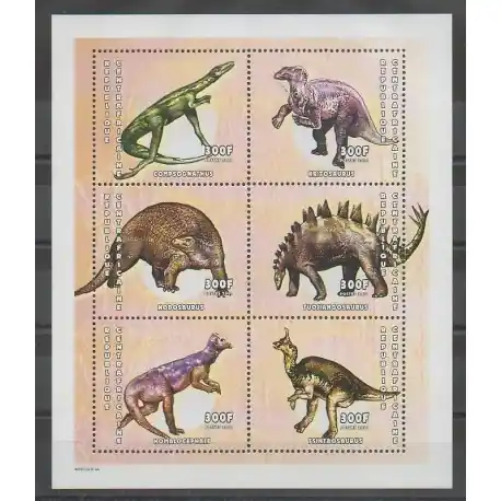 Centrafricaine (République) - 2001 - No 1727/1732 - animaux préhistoriques Vente Flash