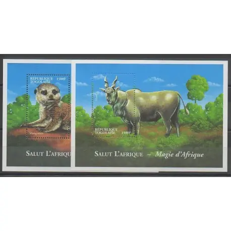 Togo - 2000 - No BF329/BF330 - Animaux Commander Maintenant