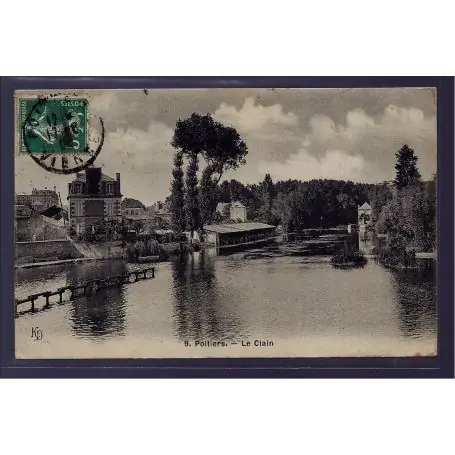 Carte postale 86 - Poitiers - Le clain - Voyage - Dos divise Gros Lot