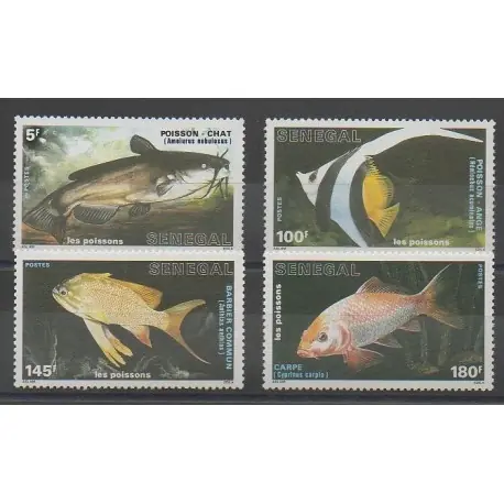Prix Bas Sénégal - 1988 - No 745/748 - Animaux marins
