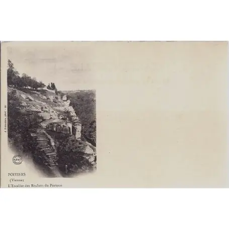 Carte postale 86 - Poitiers - Rochers du Porteau-Dos non divise Solde