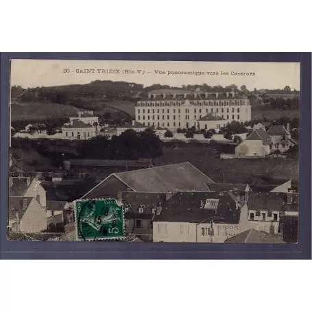 Carte postale 87 - Saint-Yrieix - vue panoramique vers les casernes - Voyage - Dos divise Bon Plan