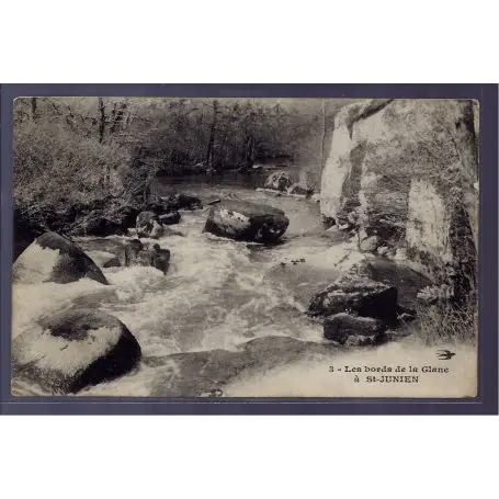 Carte postale 87 - St-Junien - les bords de la Glane - Voyage - Dos divise Quantité Limitée