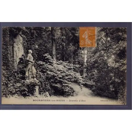 Carte postale 88 - Bourbonne-les-Bains - Jeanne d' Arc - Voyage - Dos divise Bon Plan