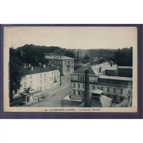 Carte postale 88 - Bourbonne-les-Bains - le quartier Thermal - Voyage - Dos divise Quantité Limitée