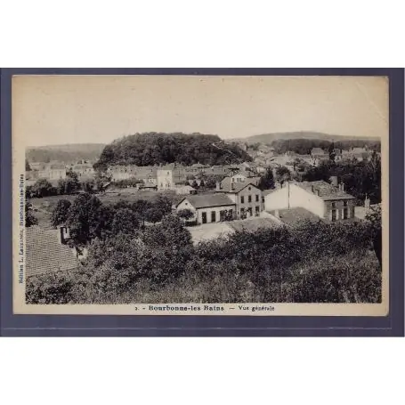 Carte postale 88 - Bourbonne-les-Bains - vue generale - Non voyage - Dos divise Tendance