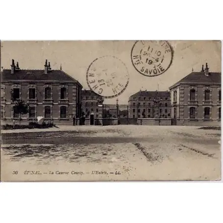 Carte postale 88 - Epinal - La caserne Courcy - L'entree - Voyage - Dos divise Vente Flash