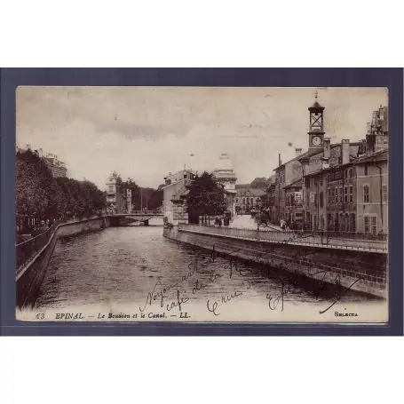 Garantie Incluse Carte postale 88 - Epinal - le Boudiou et le Canal - Voyage - Dos divise