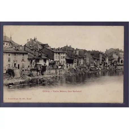 Gros Lot Carte postale 88 - Epinal - vieilles maisons - quai Rualmenil - Non voyage - Dos non divi