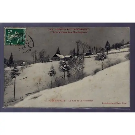Expédition Rapide Carte postale 88 - Gerardmer - L' hiver dans les montagnes - Au col de la poussiere - Voy