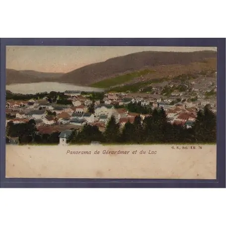 Carte postale 88 - Gerardmer - Panorama de la Ville et du lac - Non voyage - Dos non divi Pas Cher