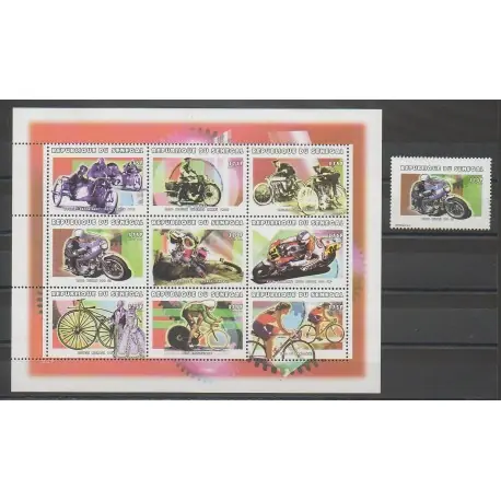 Artisanat Sénégal - 1999 - No 1428/1437 - Motos - Sports divers