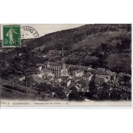 Offre Limitée Carte postale 88 - Plombieres - Panorama pris du chonot - Voyage - Dos divise
