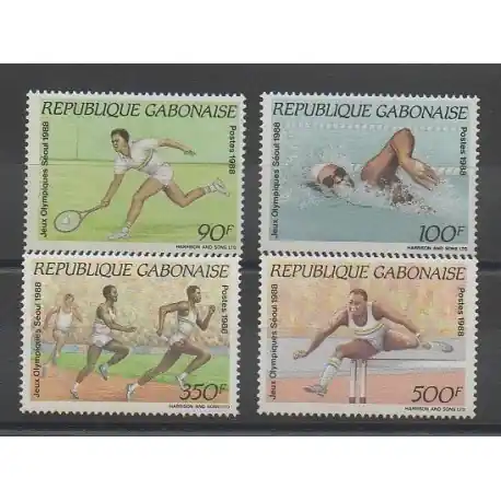 Populaire Gabon - 1988 - No 650/653 - Jeux Olympiques d'été