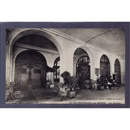 Carte postale 88 - Plombieres-les-Bains - les buvettes - Non voyage - Dos divise Gros Lot