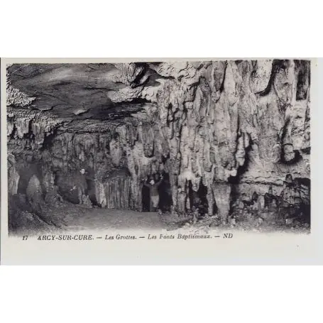 Pas Cher Carte postale 89 - Arcy/Cure - Fonds baptismaux