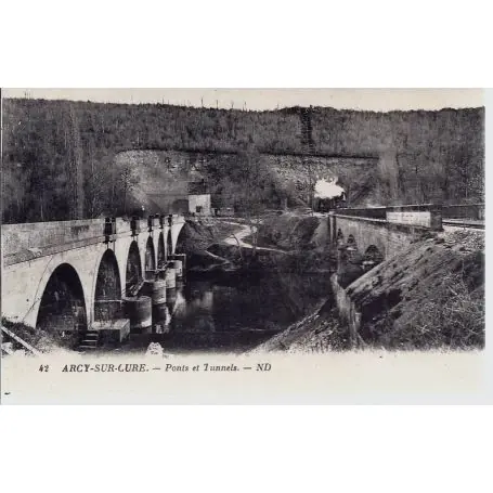 Super Prix Carte postale 89 - Arcy/Cure - Ponts et tunnels - Train