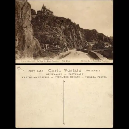 Carte postale 89 - Avallon - La rue des Deux Cousins Livraison Express