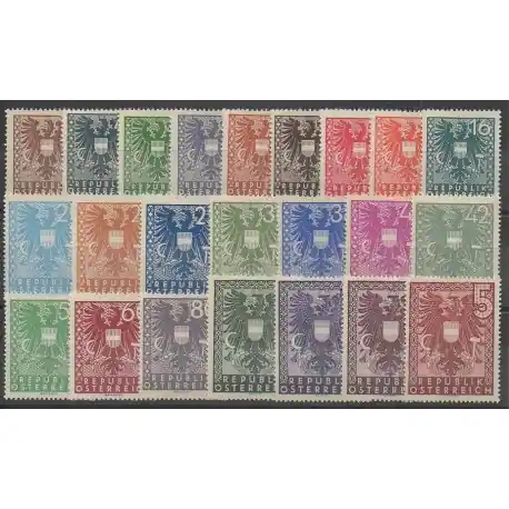 Autriche - 1945 - No 577/599 Vente Directe