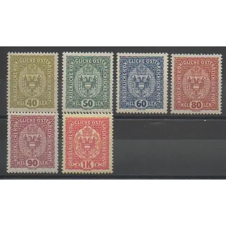 Autriche - 1916 - No 152/157 Soldes