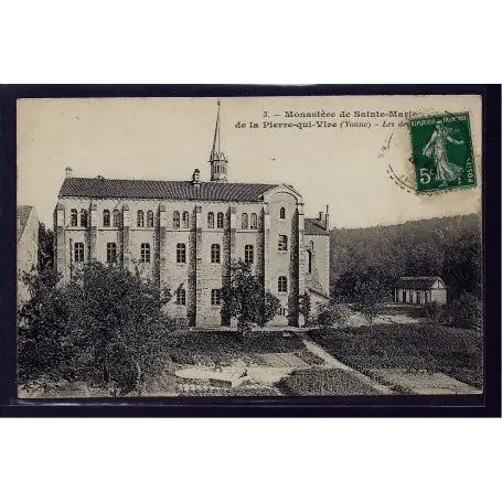 Carte postale 89 - La Pierre-qui-Vire - Monastere de Sainte-Marie - Voyage - Dos divise Must-Have
