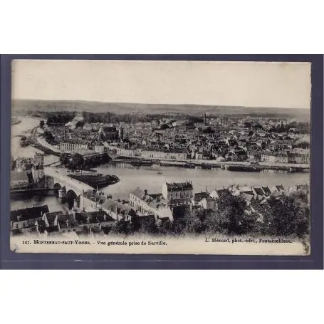 Livraison Gratuite Carte postale 89 - Montereau-faut-Yonne - vue generale prise de Surville - Voyage - Dos d