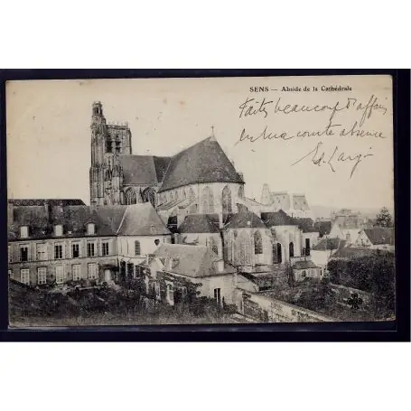 Commander Vite Carte postale 89 - Sens - Abside de la Cathedrale - Voyage - Dos non divise