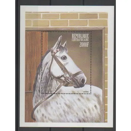 Marque Centrafricaine (République) - 1999 - No BF168 - Chevaux