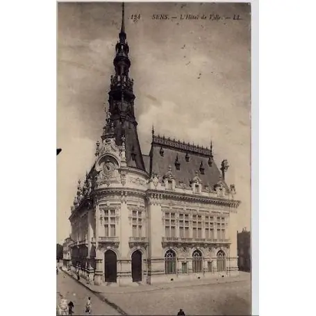 Commande En Gros Carte postale 89 - Sens - Hotel de ville - Voyage - Dos divise