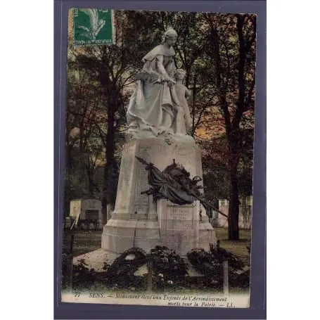 Offre Exclusive Carte postale 89 - Sens - Monument eleve aux enfants de l' arrondissement morts pour la p