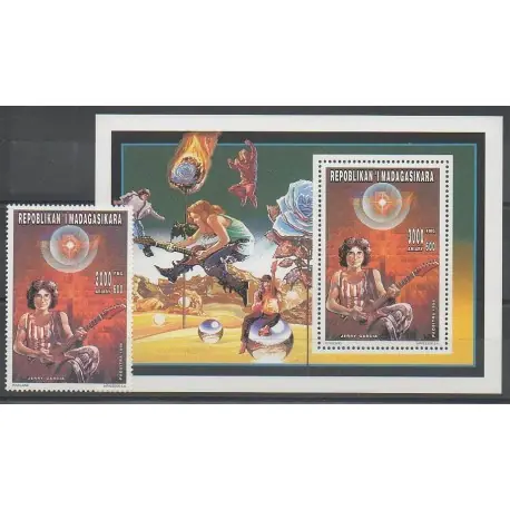 Madagascar - 1996 - No 1434 + BF - Musique Fait Main