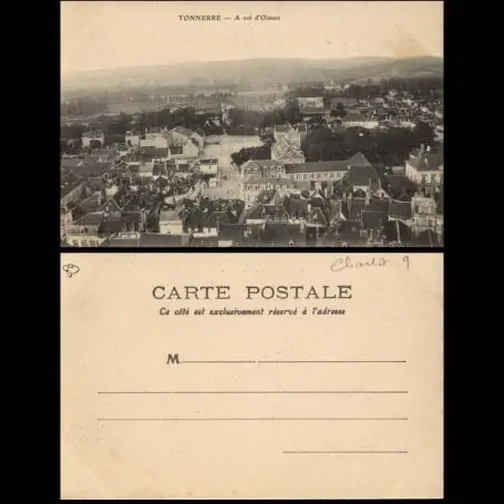Premium Carte postale 89 - Tonnerre - Vue a vol d'oiseau