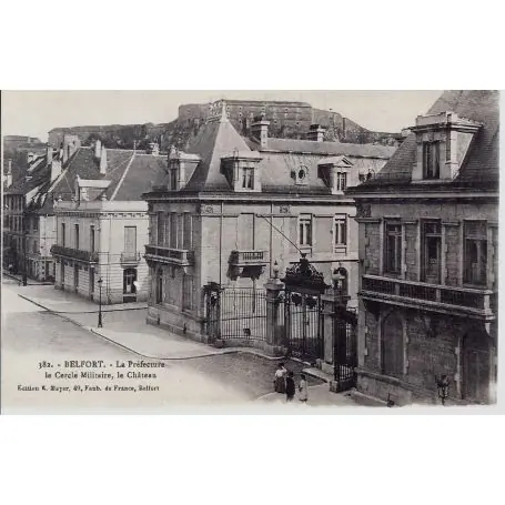 Carte postale 90 - Belfort - La prefecture - Le cercle militaire Livraison Mondiale