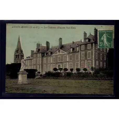Carte postale 91 - Athis-Mons - le chateau - facade Sud-Est - Voyage - Dos divise Prix Choc