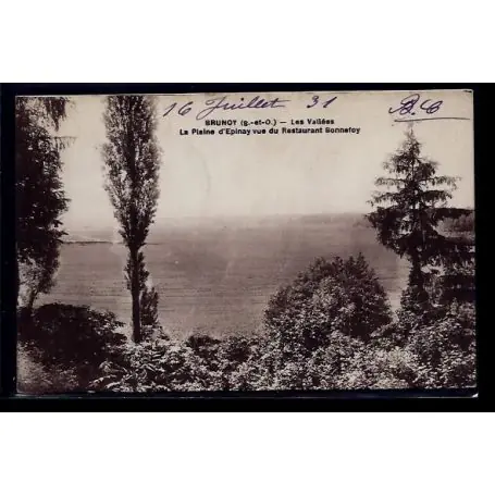 Expédié Aujourd’hui Carte postale 91 - Brunoy - les vallees - la plaine d' Epinay vue du restaurant Bonnefoy