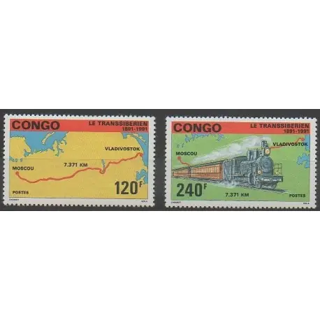 Usine Directe Congo (République du) - 1991 - No 903/904 - Trains