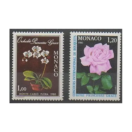 Quantité Limitée Monaco - 1979 - No 1199/1200 - Roses - Orchidées